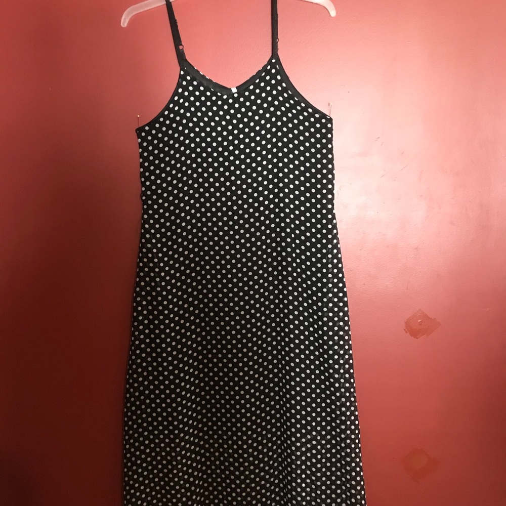 Polka dot maxi dress